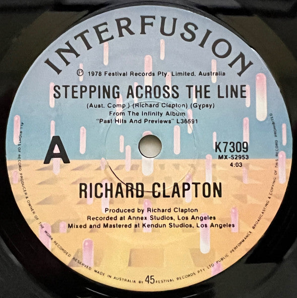 Richard Clapton : Stepping Across The Line (7", Single)