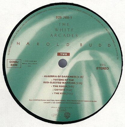 Harold Budd : The White Arcades (LP, Album)