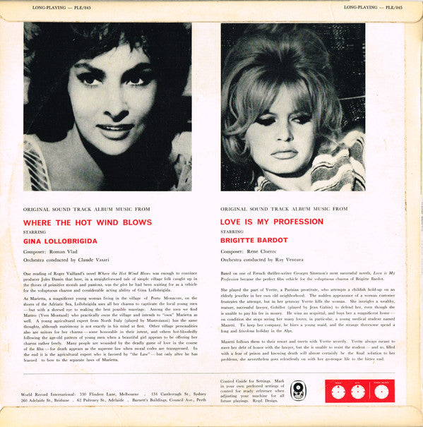 René Cloerec And Roman Vlad : Where The Hot Wind Blows / Love Is My Profession (LP, Album, Club)