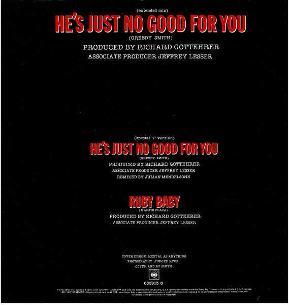 Mental As Anything : He's Just No Good For You (12", Bla)