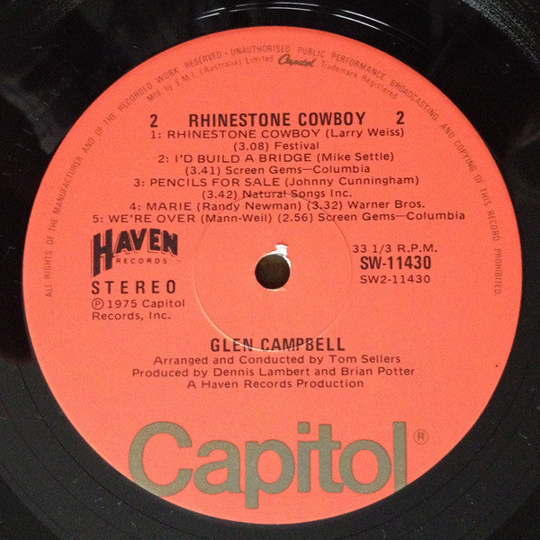 Glen Campbell : Rhinestone Cowboy (LP, Album)