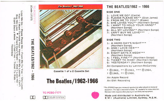 The Beatles : 1962-1966 (2xCass, Comp, RE)