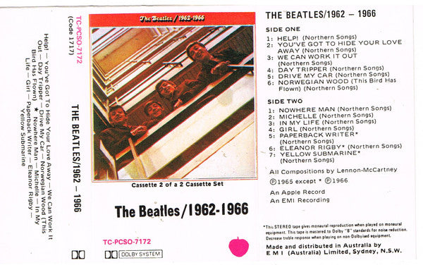 The Beatles : 1962-1966 (2xCass, Comp, RE)