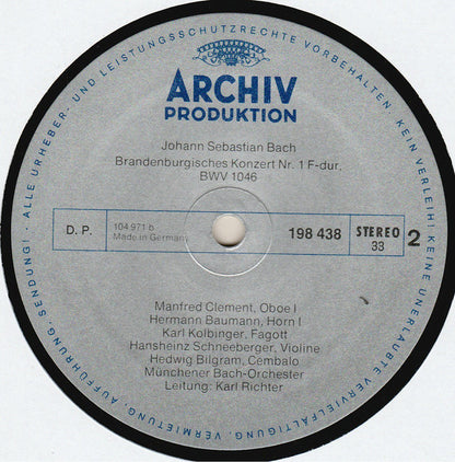 Johann Sebastian Bach, Münchener Bach-Orchester, Karl Richter : 6 Brandenburgische Konzerte (2xLP + Box)
