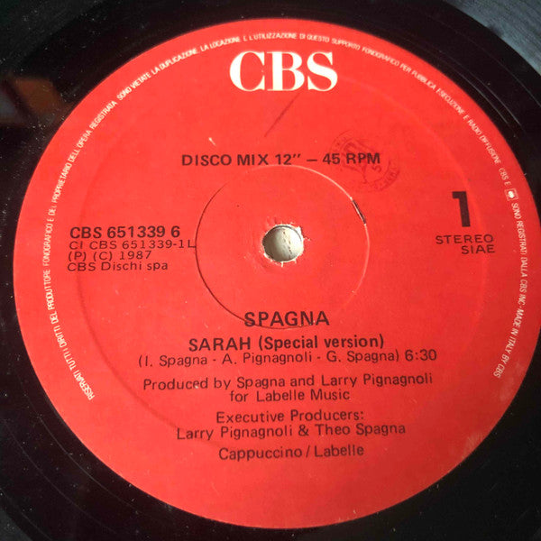 Spagna* : Sarah (12")