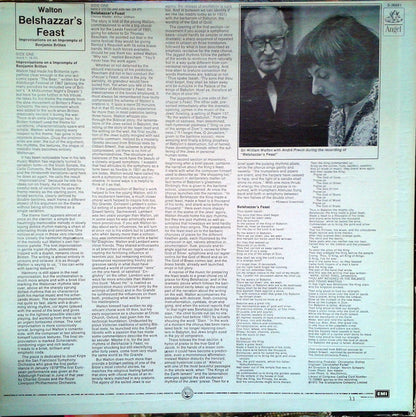 Sir William Walton, London Symphony Orchestra & London Symphony Chorus, André Previn : Belshazzar's Feast / Improvisations On An Impromptu Of Benjamin Britten (LP, Album, RP)
