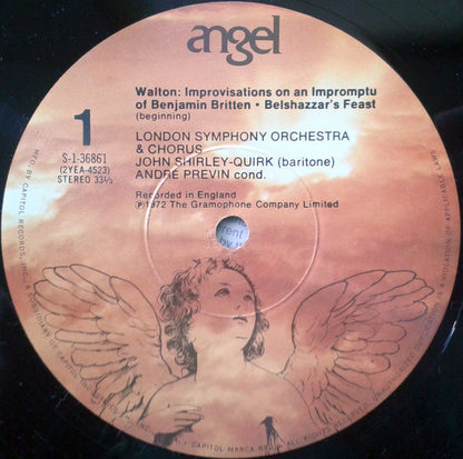 Sir William Walton, London Symphony Orchestra & London Symphony Chorus, André Previn : Belshazzar's Feast / Improvisations On An Impromptu Of Benjamin Britten (LP, Album, RP)