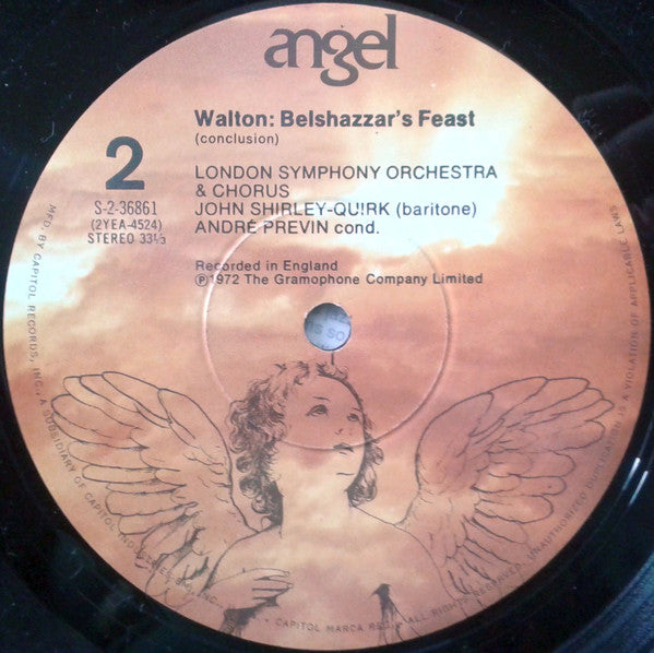 Sir William Walton, London Symphony Orchestra & London Symphony Chorus, André Previn : Belshazzar's Feast / Improvisations On An Impromptu Of Benjamin Britten (LP, Album, RP)