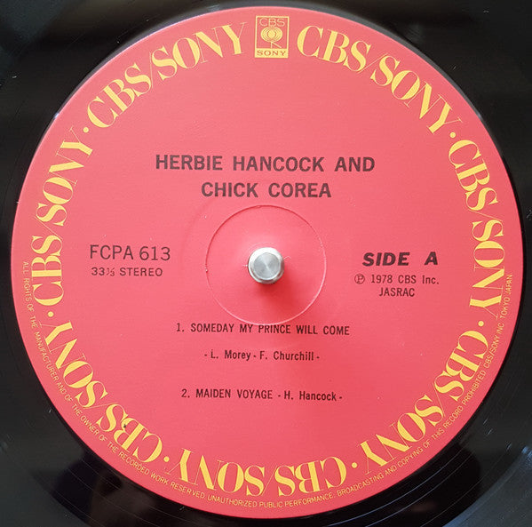 Herbie Hancock And Chick Corea : Herbie Hancock And Chick Corea (LP, Album)