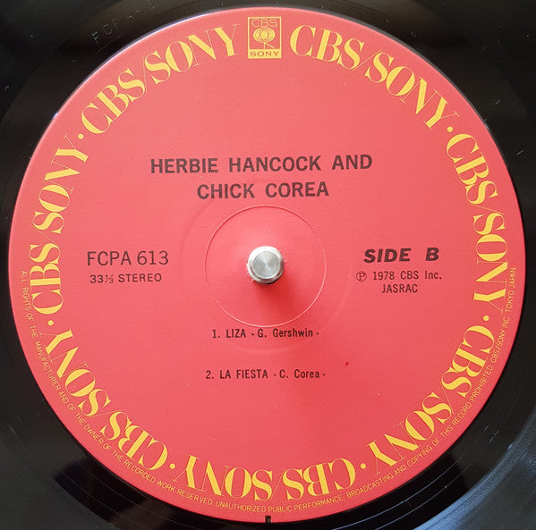 Herbie Hancock And Chick Corea : Herbie Hancock And Chick Corea (LP, Album)