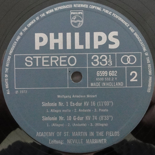 Wolfgang Amadeus Mozart - The Academy Of St. Martin-in-the-Fields, Sir Neville Marriner : The Early Symphonies (8xLP, Album + Box, Comp)