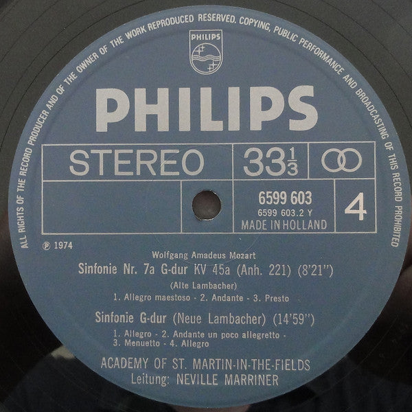 Wolfgang Amadeus Mozart - The Academy Of St. Martin-in-the-Fields, Sir Neville Marriner : The Early Symphonies (8xLP, Album + Box, Comp)