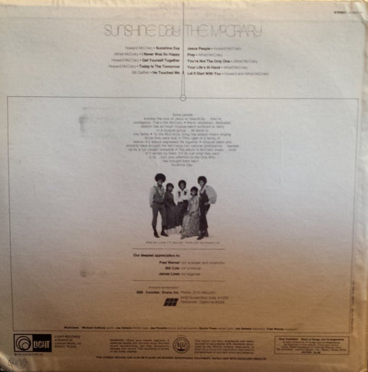 The McCrarys : Sunshine Day (LP, Album)