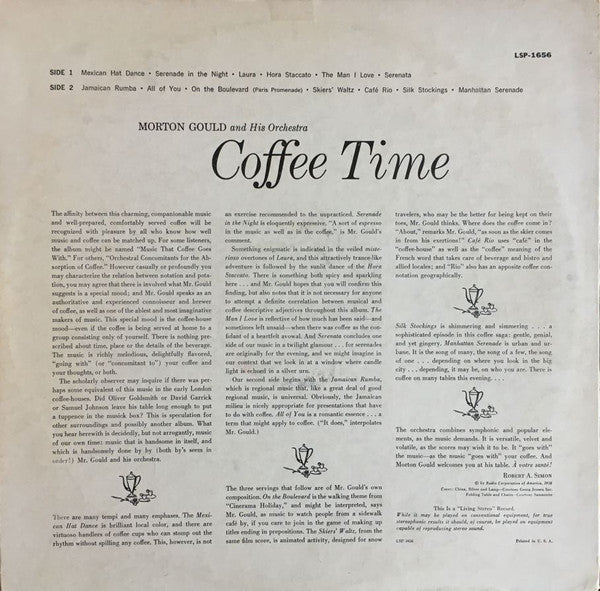 Morton Gould And His Orchestra : Coffee Time (LP, Album)