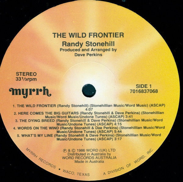 Randy Stonehill : The Wild Frontier (LP, Album, Gat)