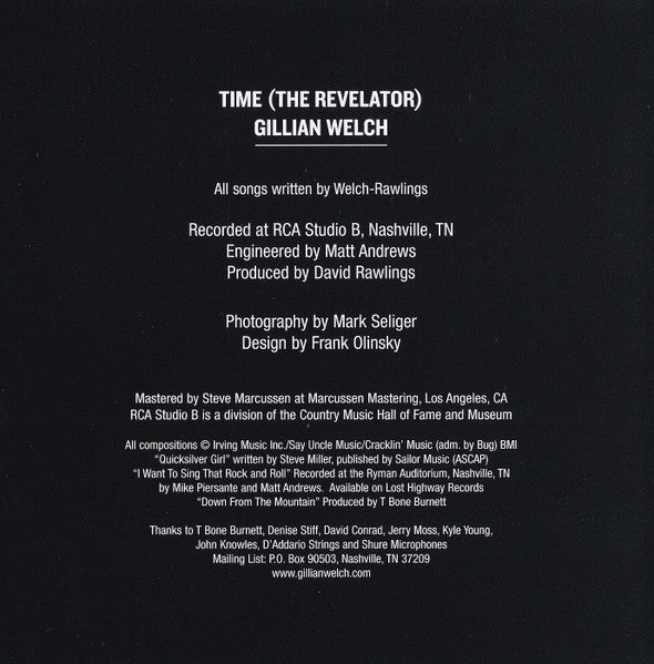 Gillian Welch : Time (The Revelator) (CD, Album)