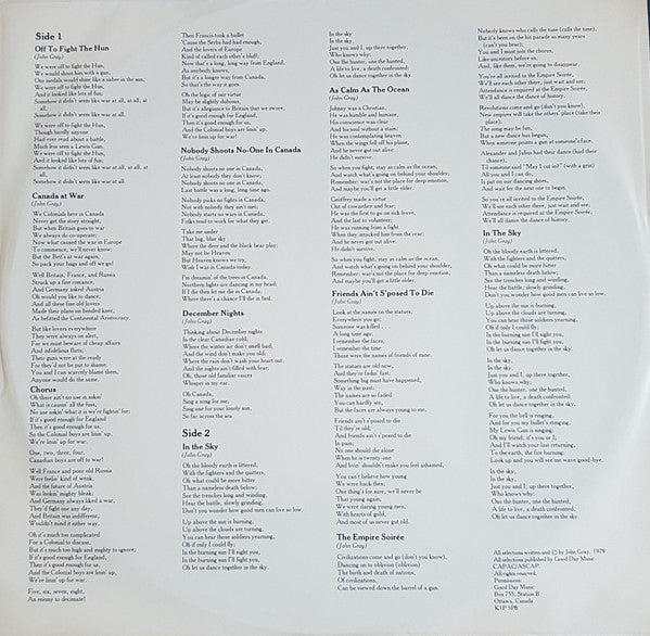 Eric Peterson (14) : Billy Bishop Goes To War (LP, Album, Gat)