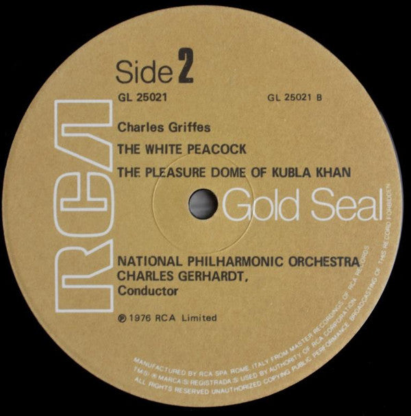 Howard Hanson / Charles Griffes, Charles Gerhardt, National Philharmonic Orchestra : Symphony No. 2 "Romantic" / The Pleasure Dome of Kubla Khan / The White Peacock (LP, Comp)
