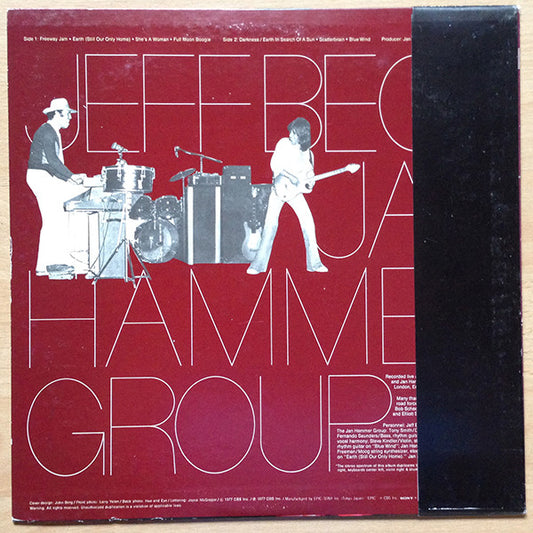 Jeff Beck With The Jan Hammer Group : Live (LP, Album, RE)