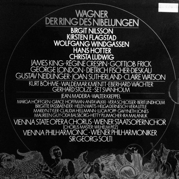 Richard Wagner, Georg Solti ,  Wiener Philharmoniker, Kirsten Flagstad  /  George London (2)  /  Set Svanholm  /  Gustav Neidlinger  /  Birgit Nilsson  /  Régine Crespin  /  Christa Ludwig  /  James King (3)  /  Hans Hotter  /  Gottlob Frick  /  Wolfgang  : Der Ring Des Nibelungen (19xLP)