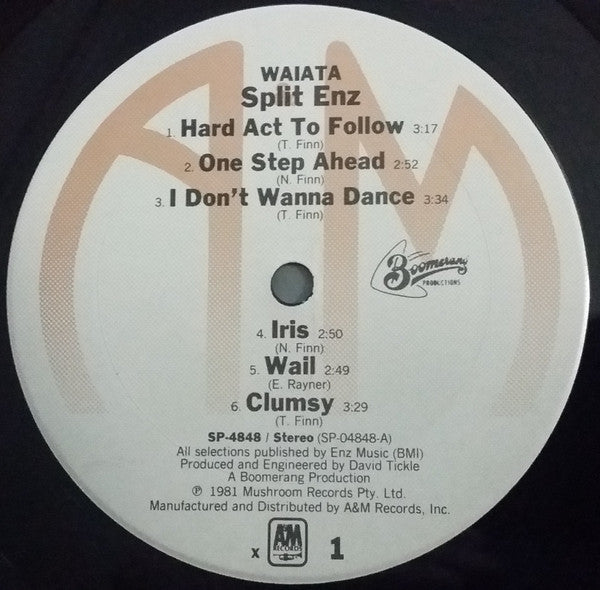 Split Enz : Waiata (LP, Album, Pin)