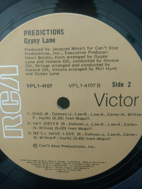 Gypsy Lane : Predictions (LP, Album)
