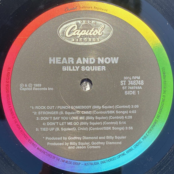 Billy Squier : Hear & Now (LP, Album)