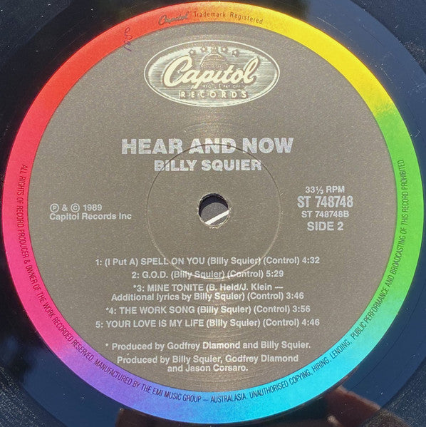 Billy Squier : Hear & Now (LP, Album)