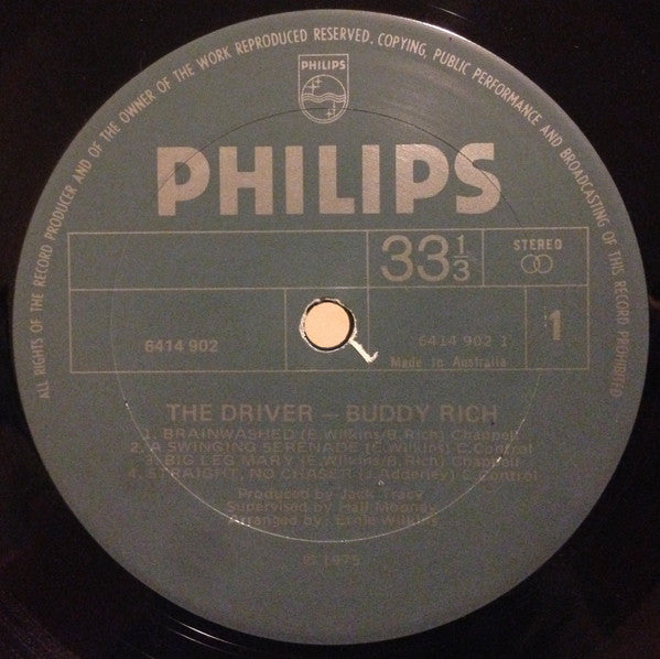 Buddy Rich : The Driver (LP, Album)
