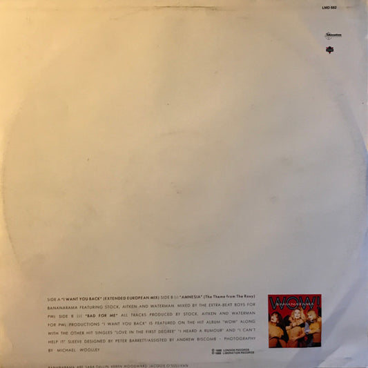 Bananarama : I Want You Back (12", Single)