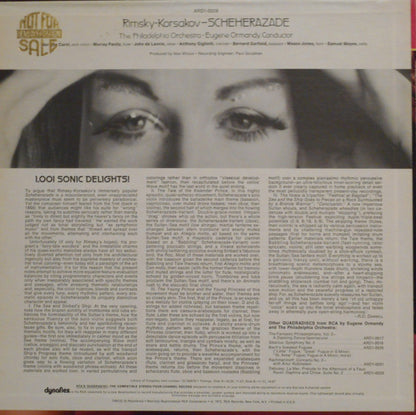 Rimsky-Korsakov* - Eugene Ormandy, The Philadelphia Orchestra, Norman Carol : Scheherazade (LP, Quad, RE)