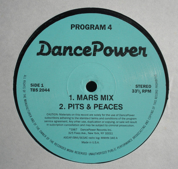 Various : Dance Power - Program 4 (12", Mixed, Unofficial)