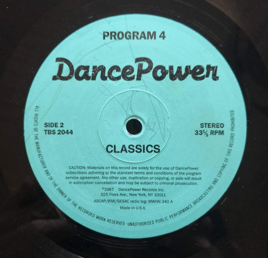 Various : Dance Power - Program 4 (12", Mixed, Unofficial)