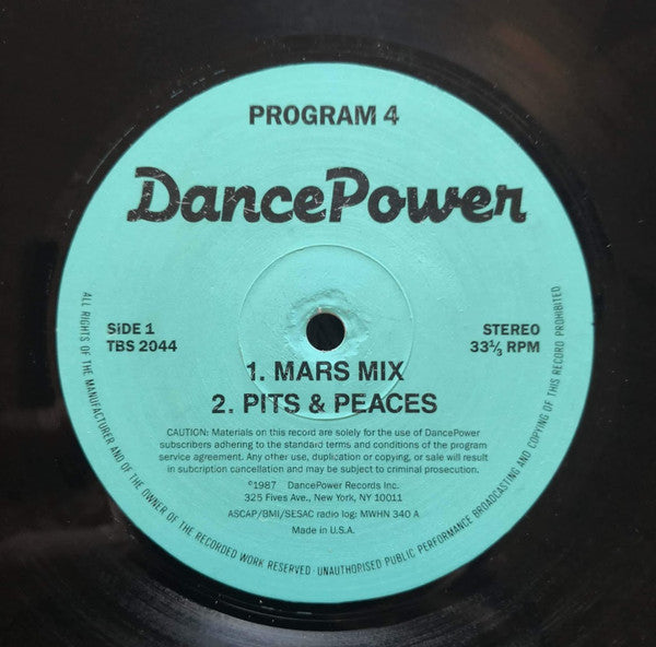 Various : Dance Power - Program 4 (12", Mixed, Unofficial)