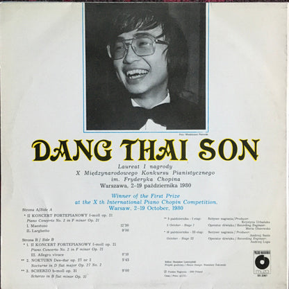 Chopin*, Dang Thai Son : Piano Concerto No. 2 / Nocturne In D Flat Major / Scherzo In B Flat Minor (LP)