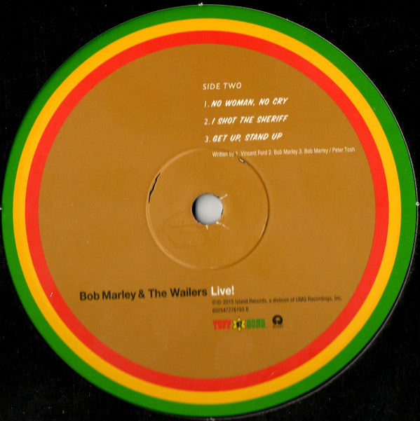 Bob Marley & The Wailers : Live! (LP, Album, RE, RM, 180)
