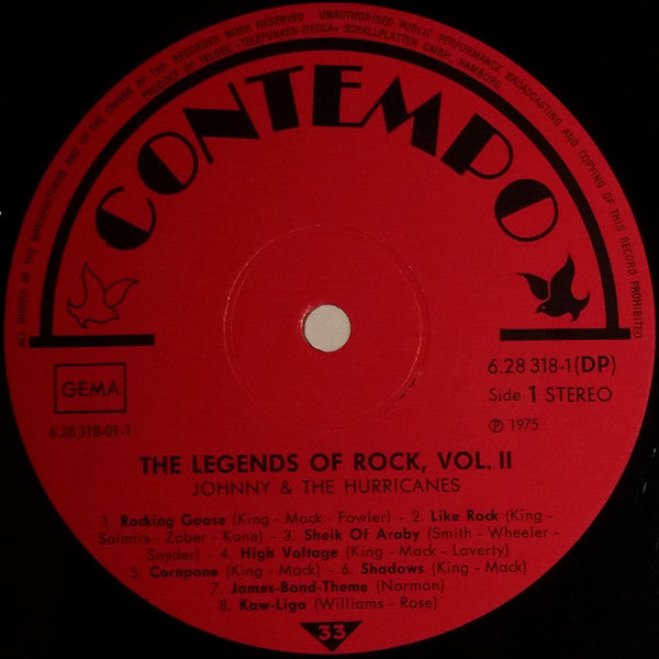 Johnny And The Hurricanes : The Legends Of Rock, Vol. 2 (2xLP, Comp)