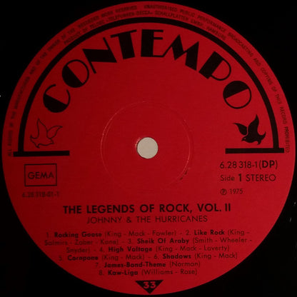 Johnny And The Hurricanes : The Legends Of Rock, Vol. 2 (2xLP, Comp)