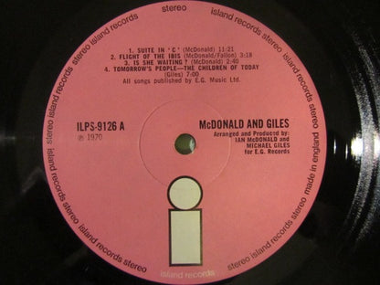 McDonald And Giles* : McDonald And Giles (LP, Album, Gat)