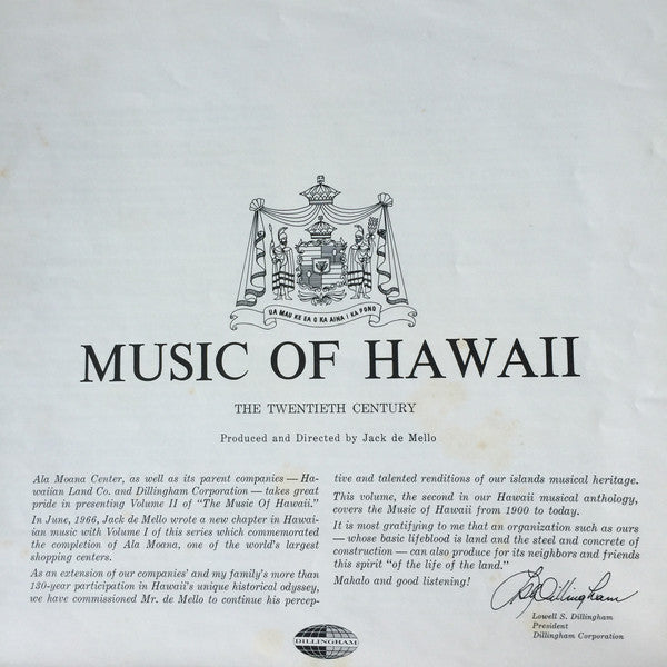 Jack De Mello : Ala Moana Presents Music Of Hawaii (The Twentieth Century), Volume II (2xLP, Album + Box)