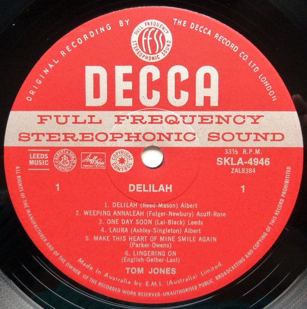 Tom Jones : Delilah (LP, Album)