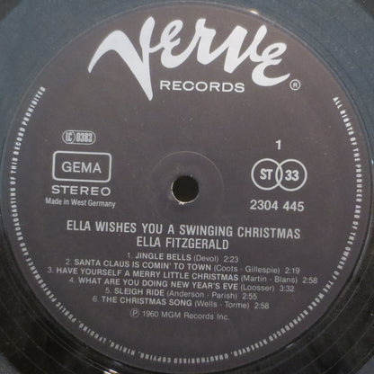Ella Fitzgerald : Ella Wishes You A Swinging Christmas (LP, Album, RE)
