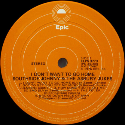 Southside Johnny & The Asbury Jukes : I Don't Want To Go Home (LP, Album)
