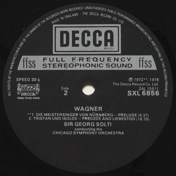 Richard Wagner, Chicago Symphony Orchestra, Georg Solti : Overtures ∙ Preludes & Liebestod (LP)