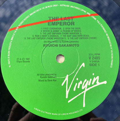 Ryuichi Sakamoto, David Byrne And Cong Su : The Last Emperor (LP, Album)