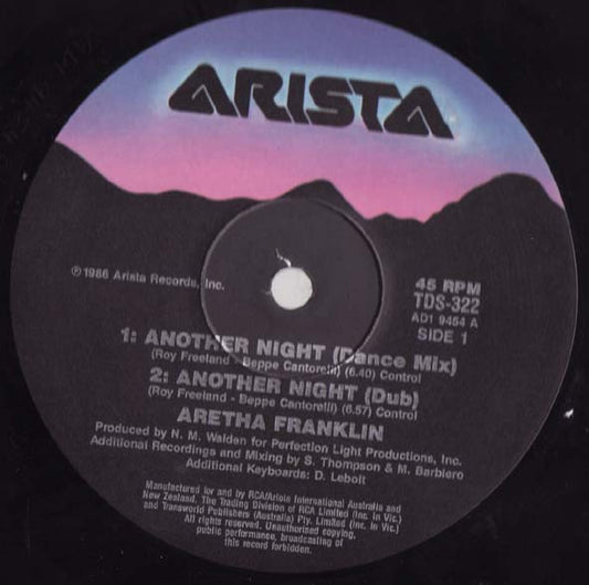 Aretha Franklin : Another Night (12")