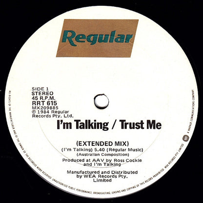 I'm Talking : Trust Me (12", Single)