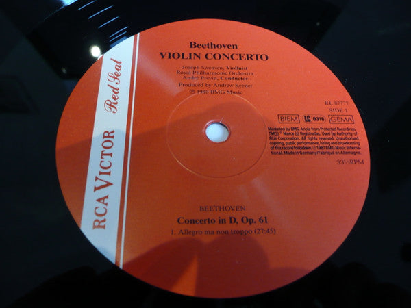 Ludwig van Beethoven, Joseph Swensen, Royal Philharmonic Orchestra, André Previn : Violin Concerto - 2 Romances (LP)