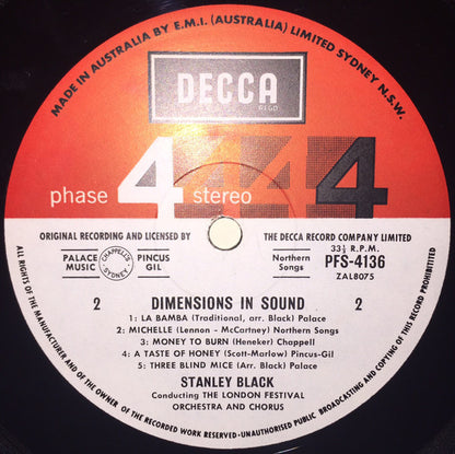 Stanley Black And London Festival Orchestra And London Festival Chorus : Dimensions In Sound (LP, Album)