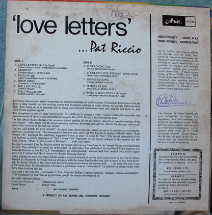 Pat Riccio : Love Letters (LP)